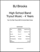 High School Band Audition Music Concert Band sheet music cover